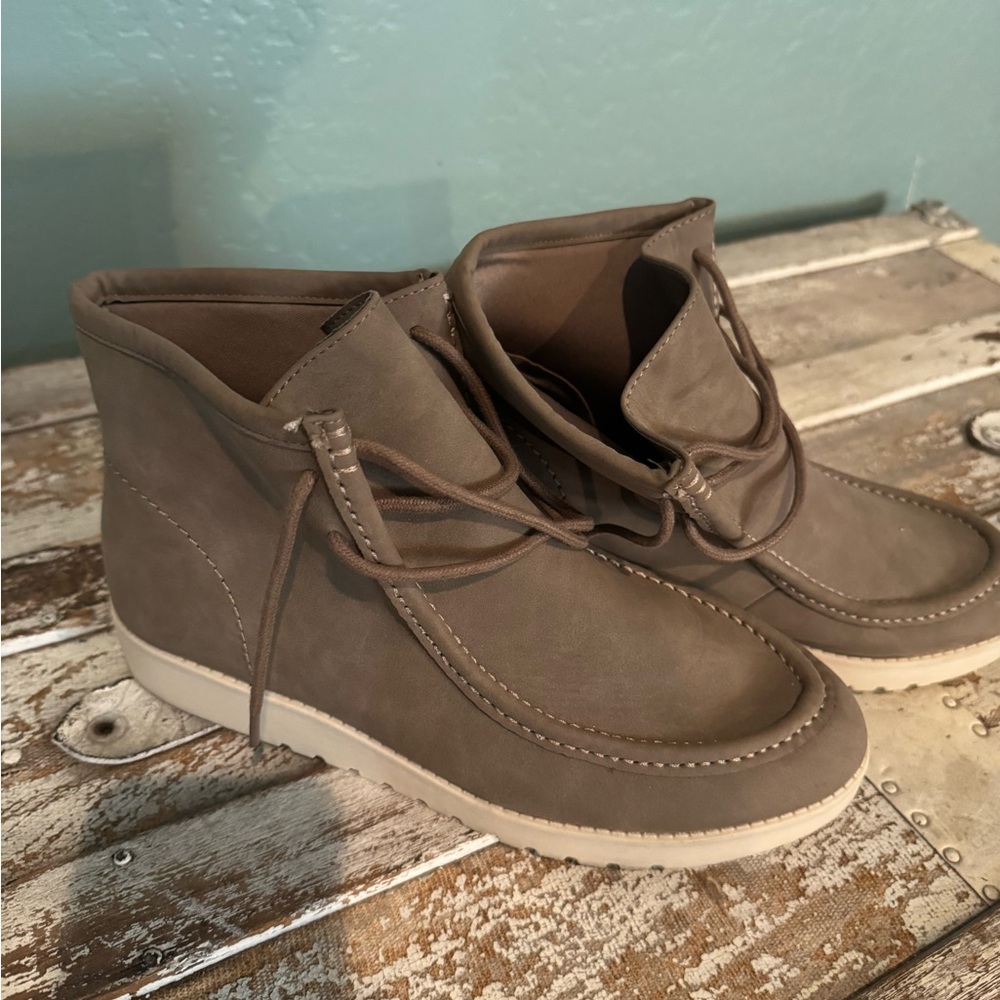 Women's Taupe Ankle Booties